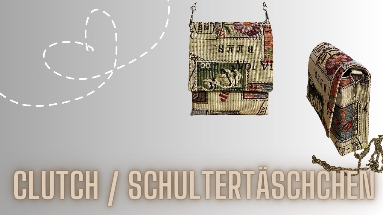 Clutch oder Schultertäschchen nähen,  Tasche nähen