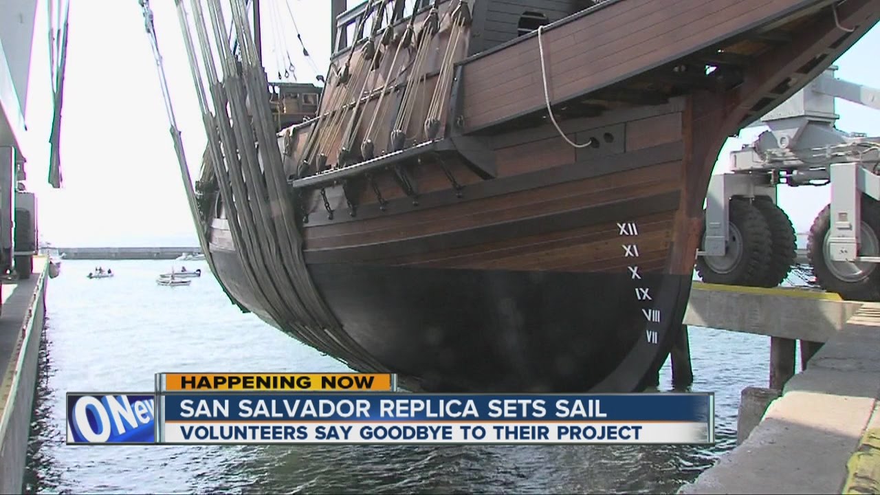 San Salvador replica sets sail