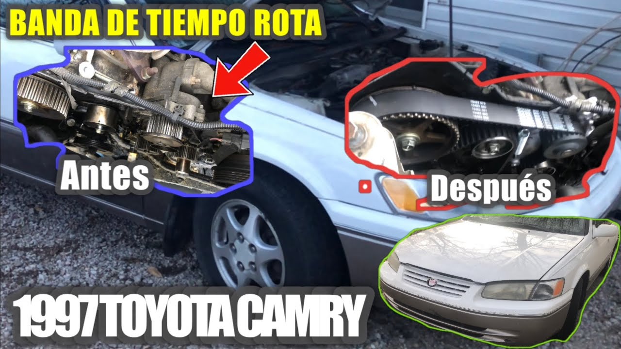 Cambio de Banda del tiempo y bomba del agua 1997 Toyota camry