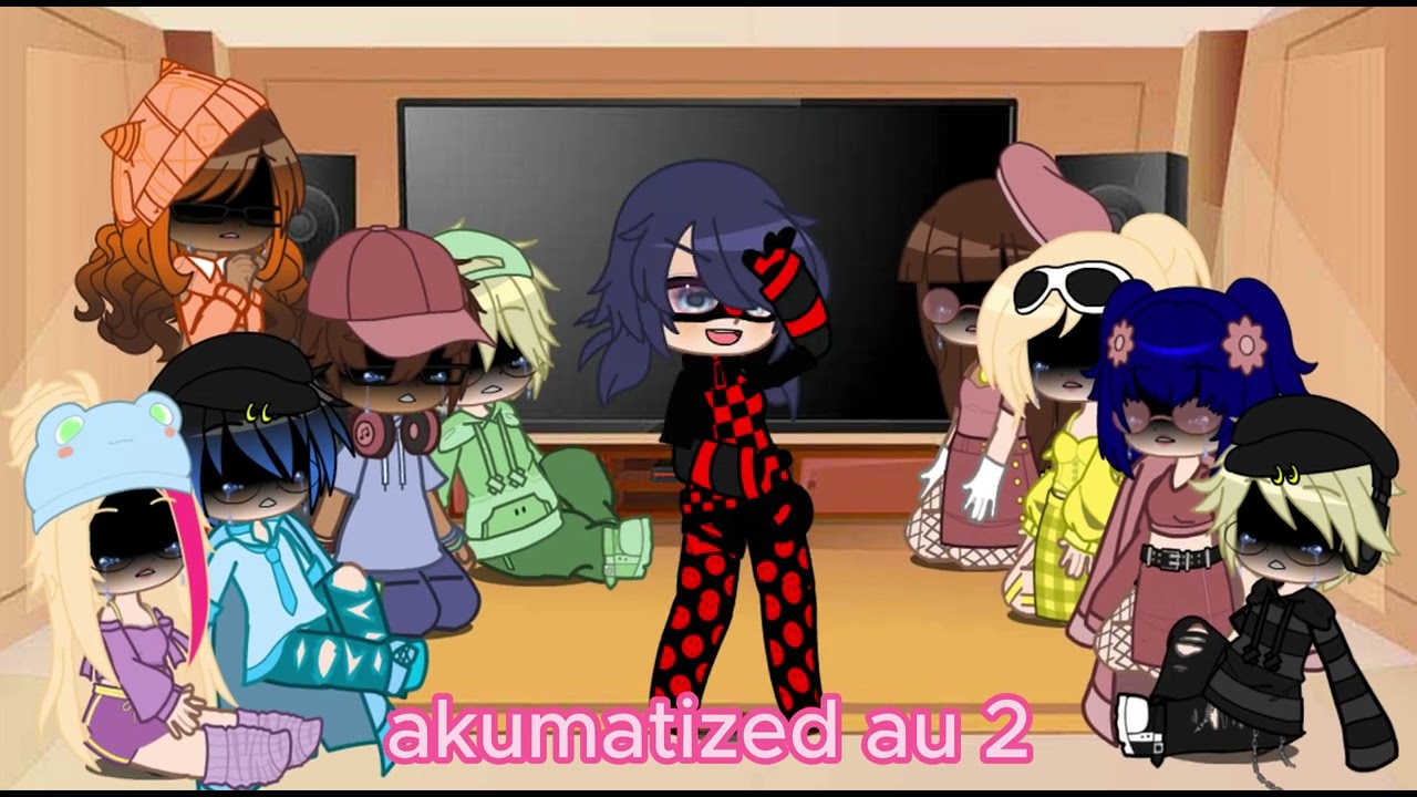 MLB react to Marinette AU //gacha nox//(●'◡'●)