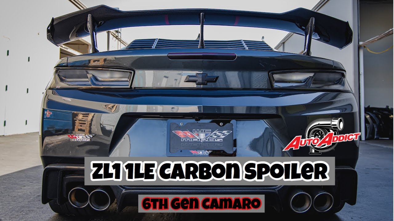 How to install a ZL1 1LE 1pc full CARBON FIBER spoiler 16-23 Chevy Camaro 6th Gen