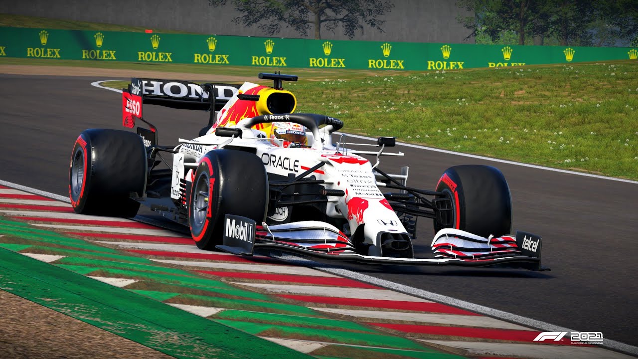 F1 2021 Modded Gameplay (PC) - White Red Bull - Japanese Grand Prix