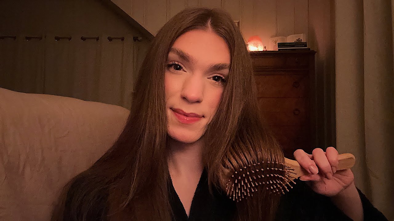 asmr hair brushing 🎀