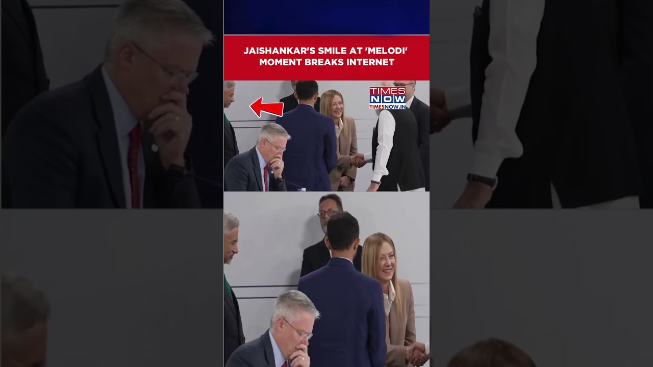 Jaishankar Caught Smiling As Modi-Meloni Chemistry Steals Spotlight At G7 | Viral Video #shorts