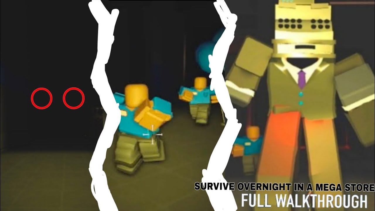 Roblox - Survive overnight in a mega store | Night 1- Night 6 | Full walkthrough | No commentary 