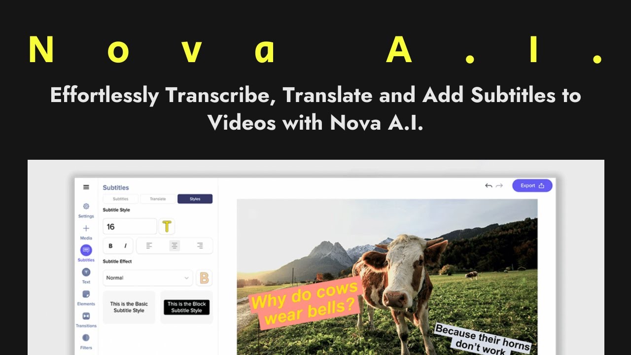 Automatically Transcribe and Translate Videos with Nova A.I. 🌮 AppSumo LTD
