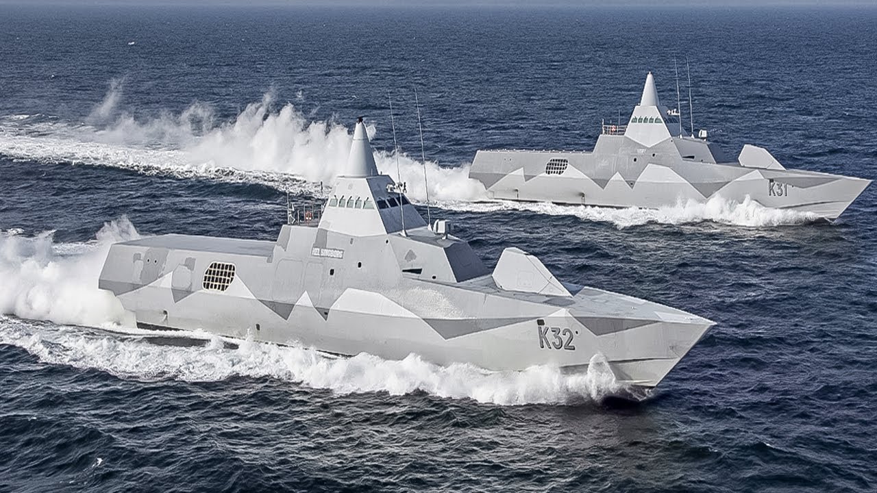 Swedish Navy's $184 Million Ghost Ship: Visby Class Stealth Corvette in Action