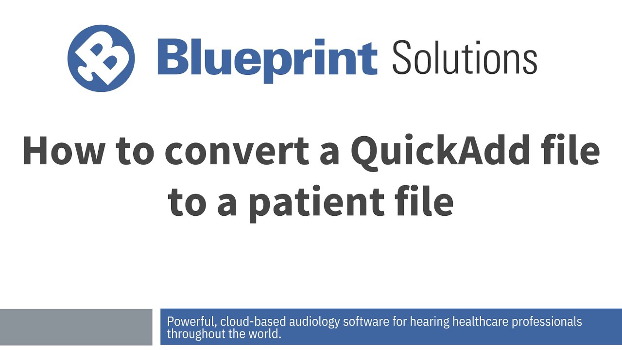 Как преобразовать файл QuickAdd в файл пациента