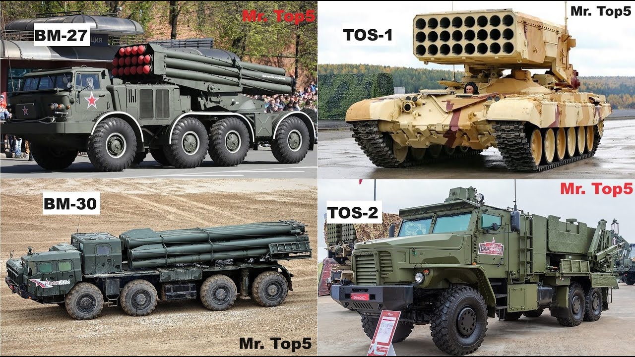 Todos los Lanzacohetes Múltiples de Rusia.