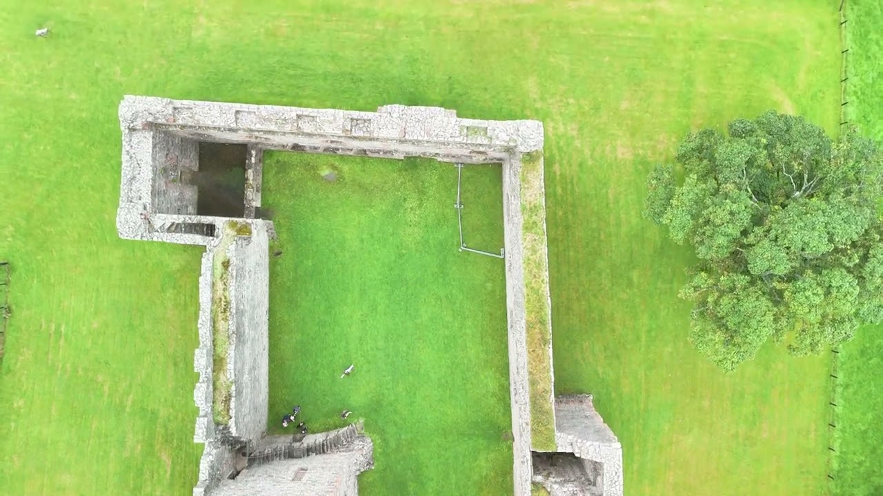 Drone footage of Skipness Castle in Kintyre, Scotland