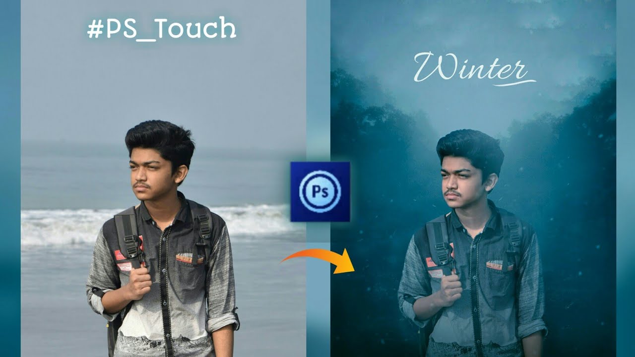 Ps touch cc Winter concept photo editing 2020 best editing tutorial | photoshop mobile  | lightroom