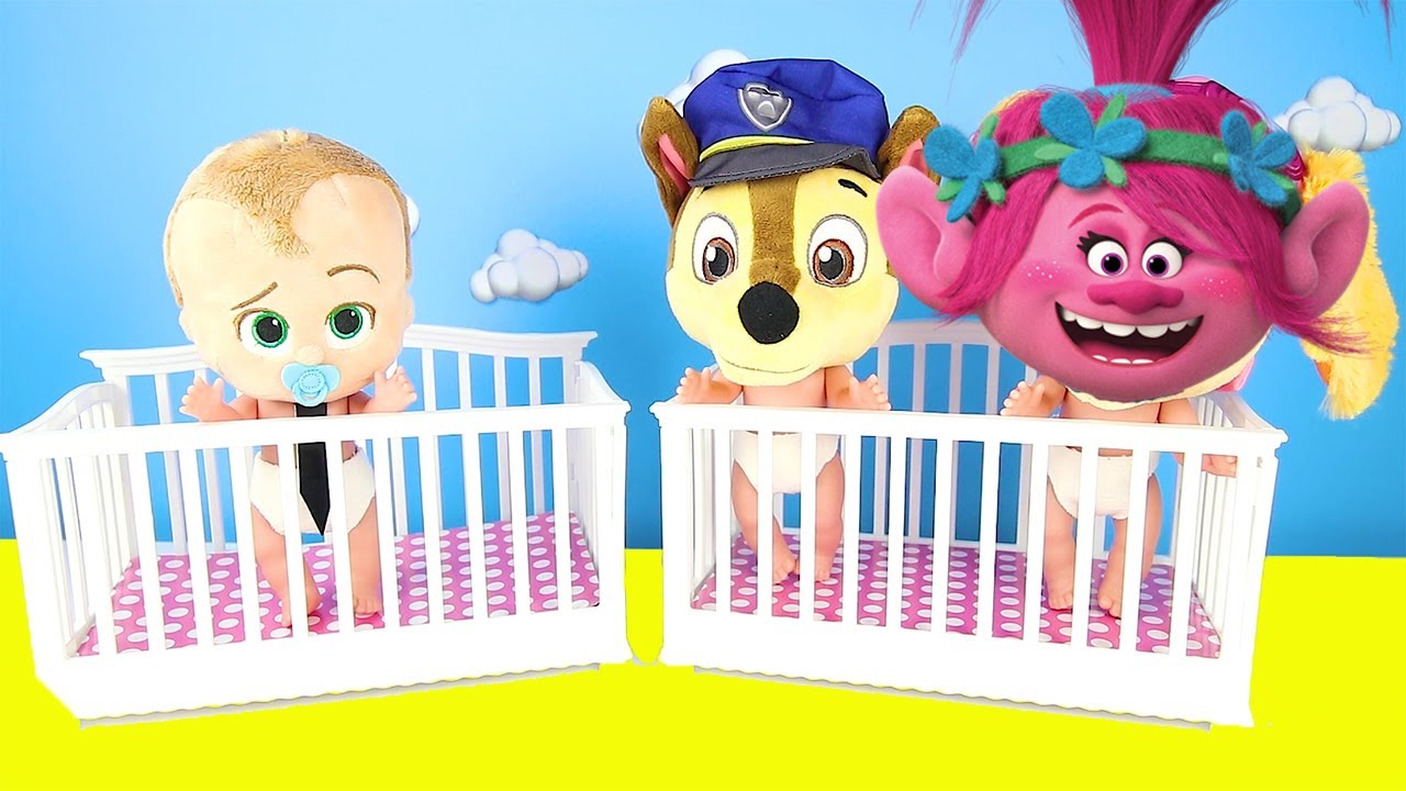 Dreamworks Trolls Babies Bedtime Routine with DIY Play Doh Food #withme