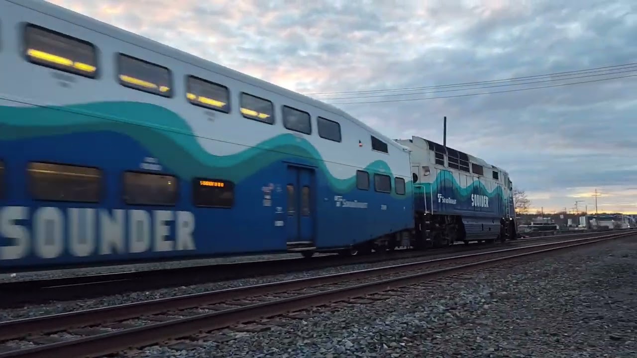 Railfanning In Puyallup Washington Including BNSF Sounder And Amtrak 2-12-26
