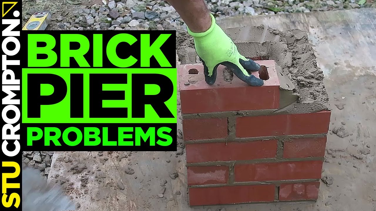 how NOT to build a brick pier bricklaying tutorial