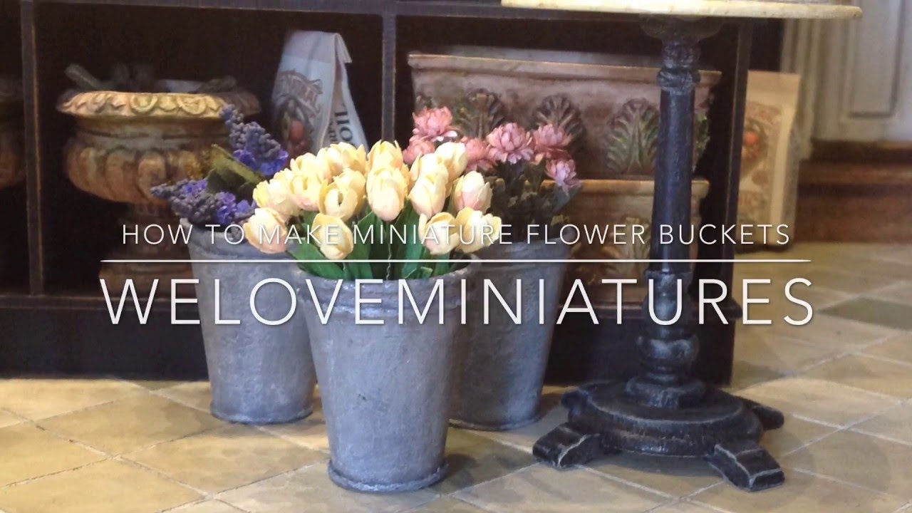 How to make miniature flower buckets
