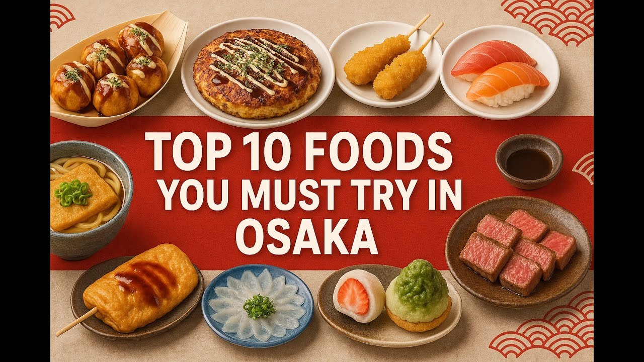 Top 10 Must-Try Foods in Osaka 🇯🇵 | A Delicious 2025 Food Tour!