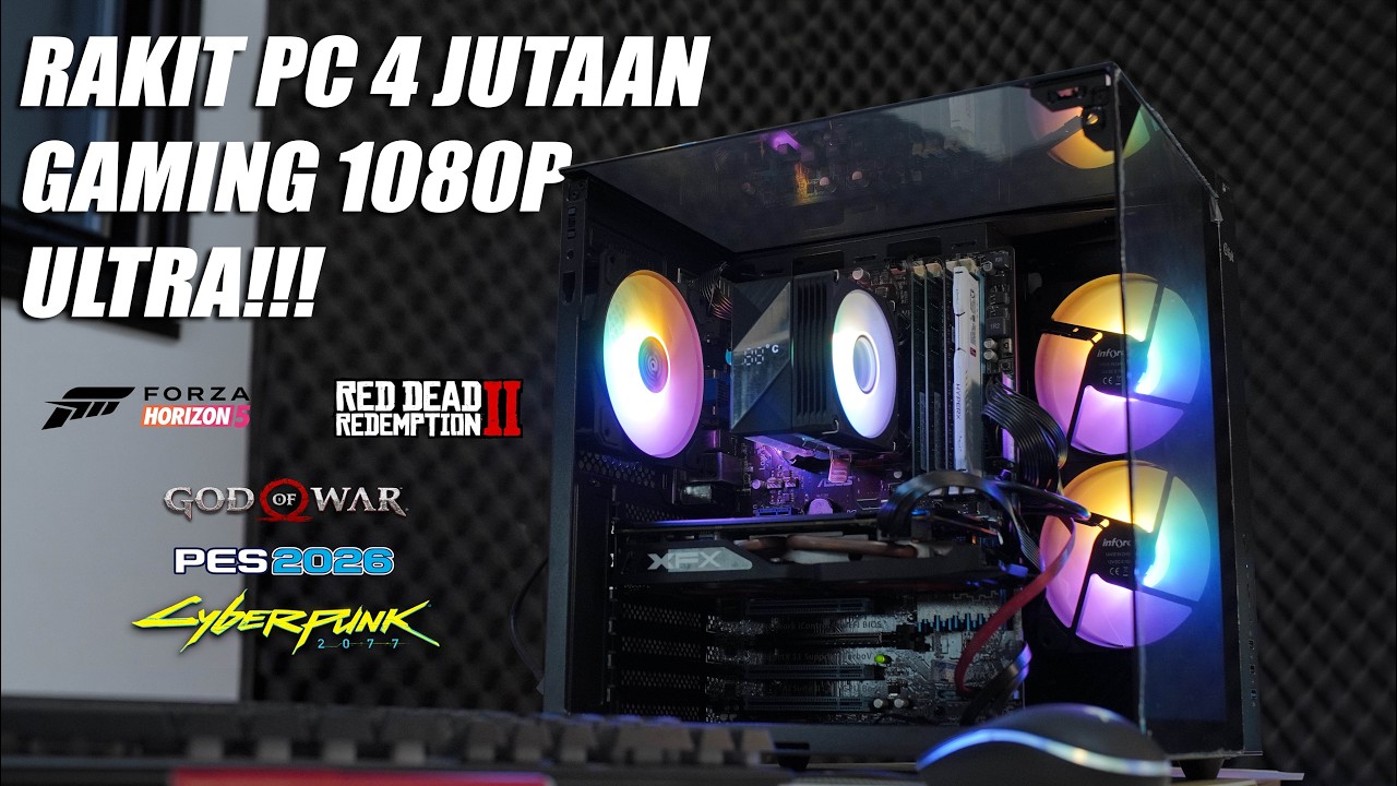 Rakit PC 4 Jutaan Kebutuhan GAMING 1080p ULTRA untuk subscriber se-daerah