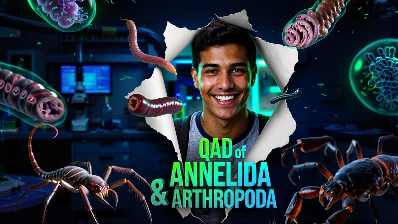 QAD of Annelida & Arthropoda | Most Important Questions 🧬