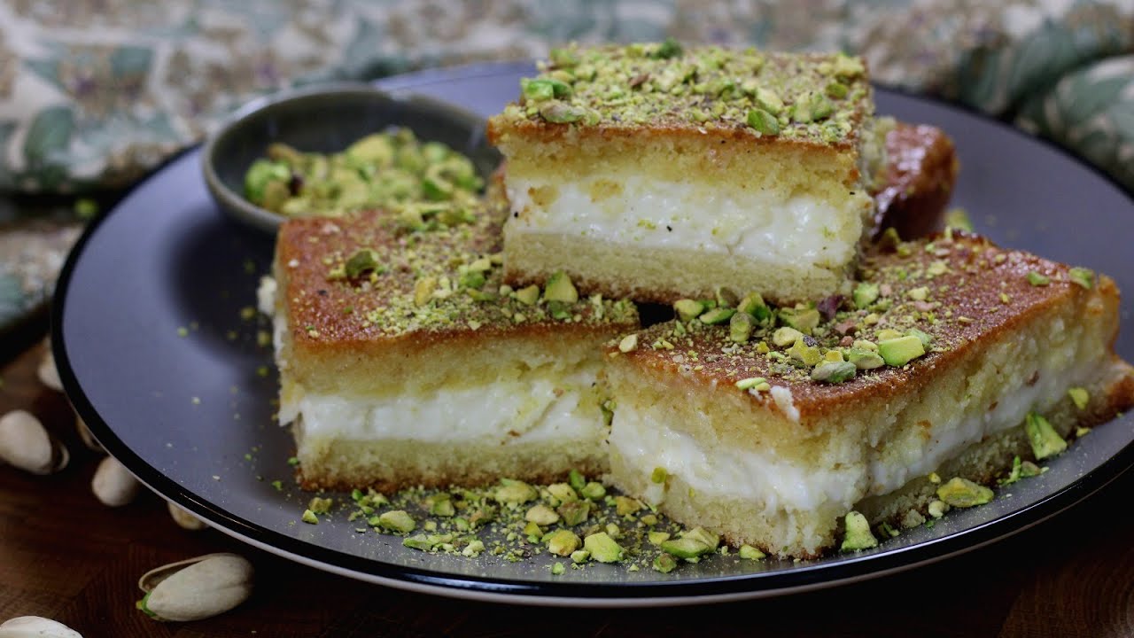 Maamoul mad bil Qashta recipe/oriental  lebanese sweets/Basbousa bl kashta/Ramadan sweets