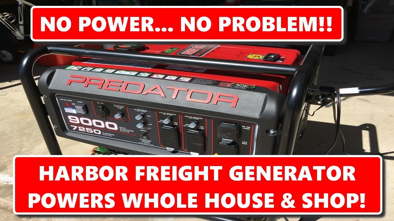 No Power... No Problem!!  Harbor Freight 9000 Watt Predator Generator Review AND Real Outage Test!