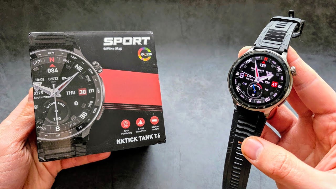 KKTick Tank T6 - GPS Smartwatch with MAPS & Music  - Full Review & All Features