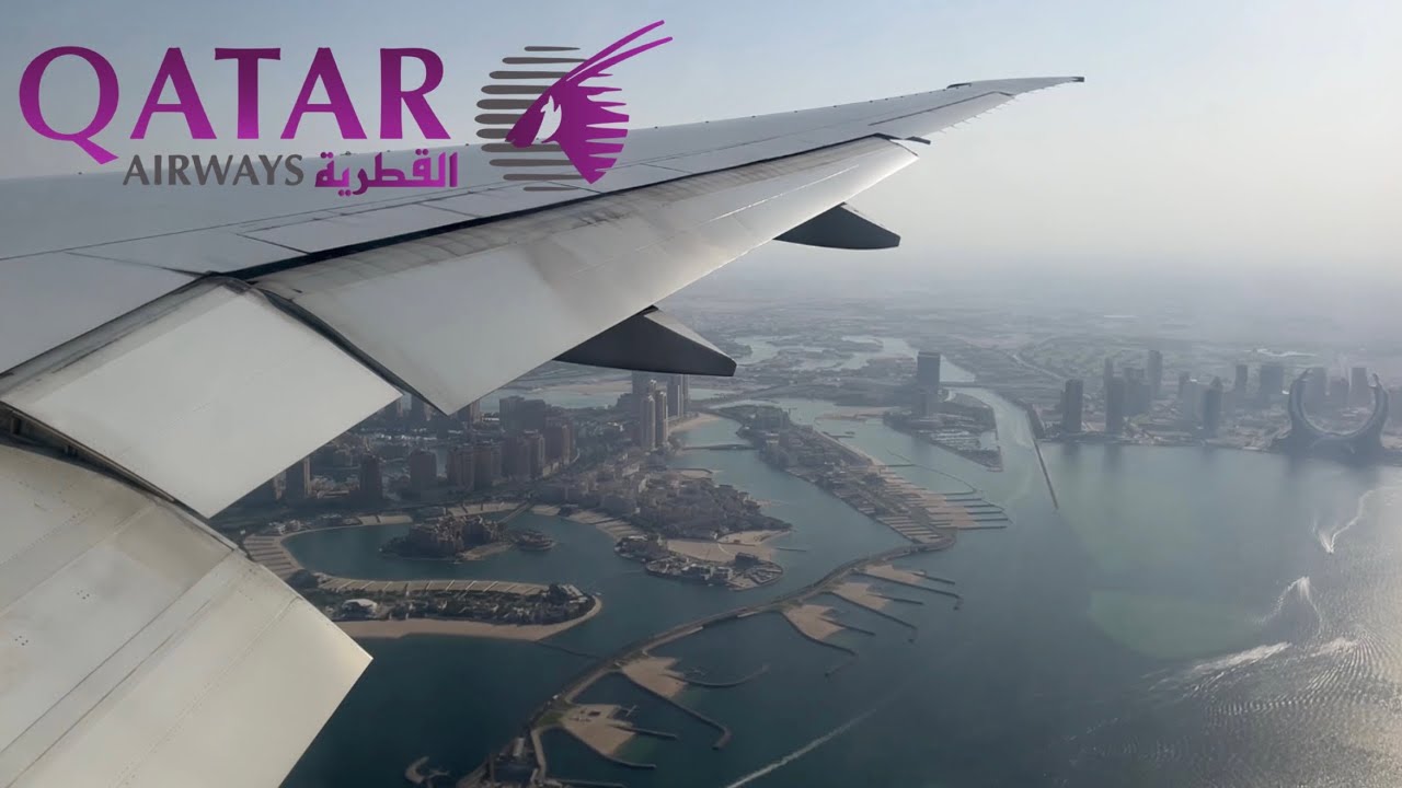 Scenic landing in Doha 🇶🇦 | Qatar Airways B777-300er