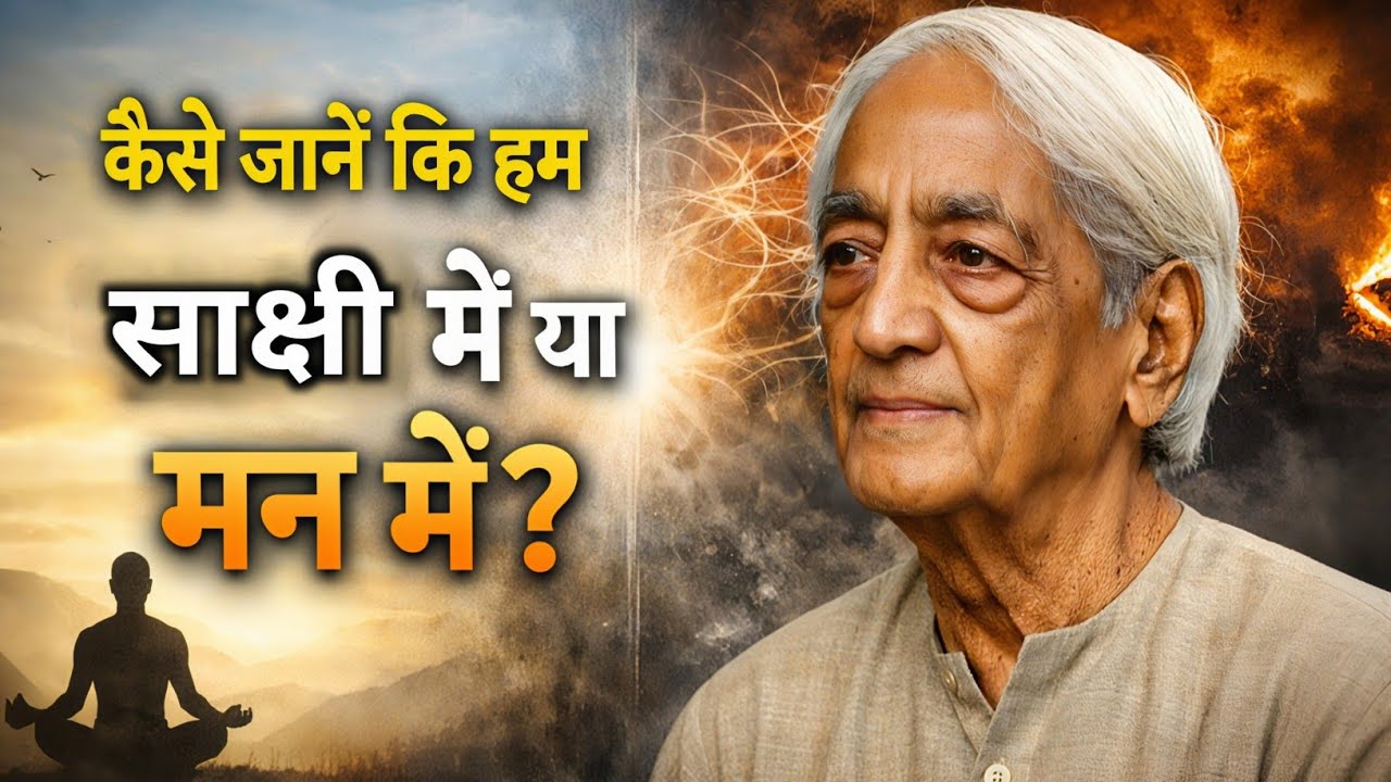 कैसे जानें कि हम साक्षी में हैं या मन में कृष्णमूर्ति की गहरी शिक्षा