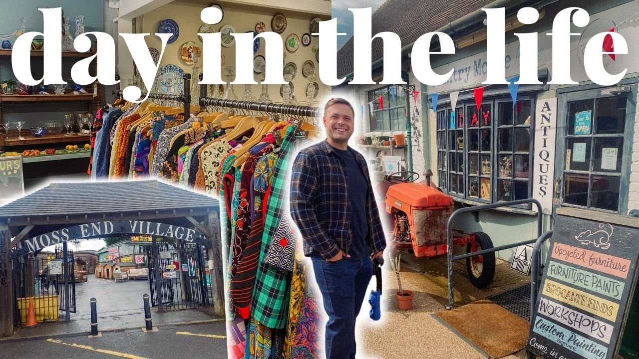 COSY DAY IN THE LIFE | Moss End Garden Village, Vintage Shops, Table Restoration & House Tidy!