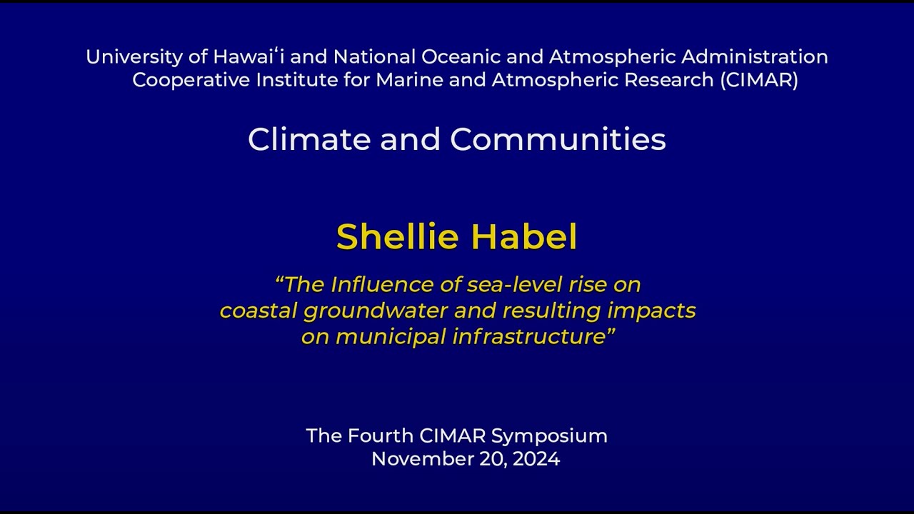 “The influence of sea-level rise on coastal groundwater and ... impacts on municipal infrastructure”