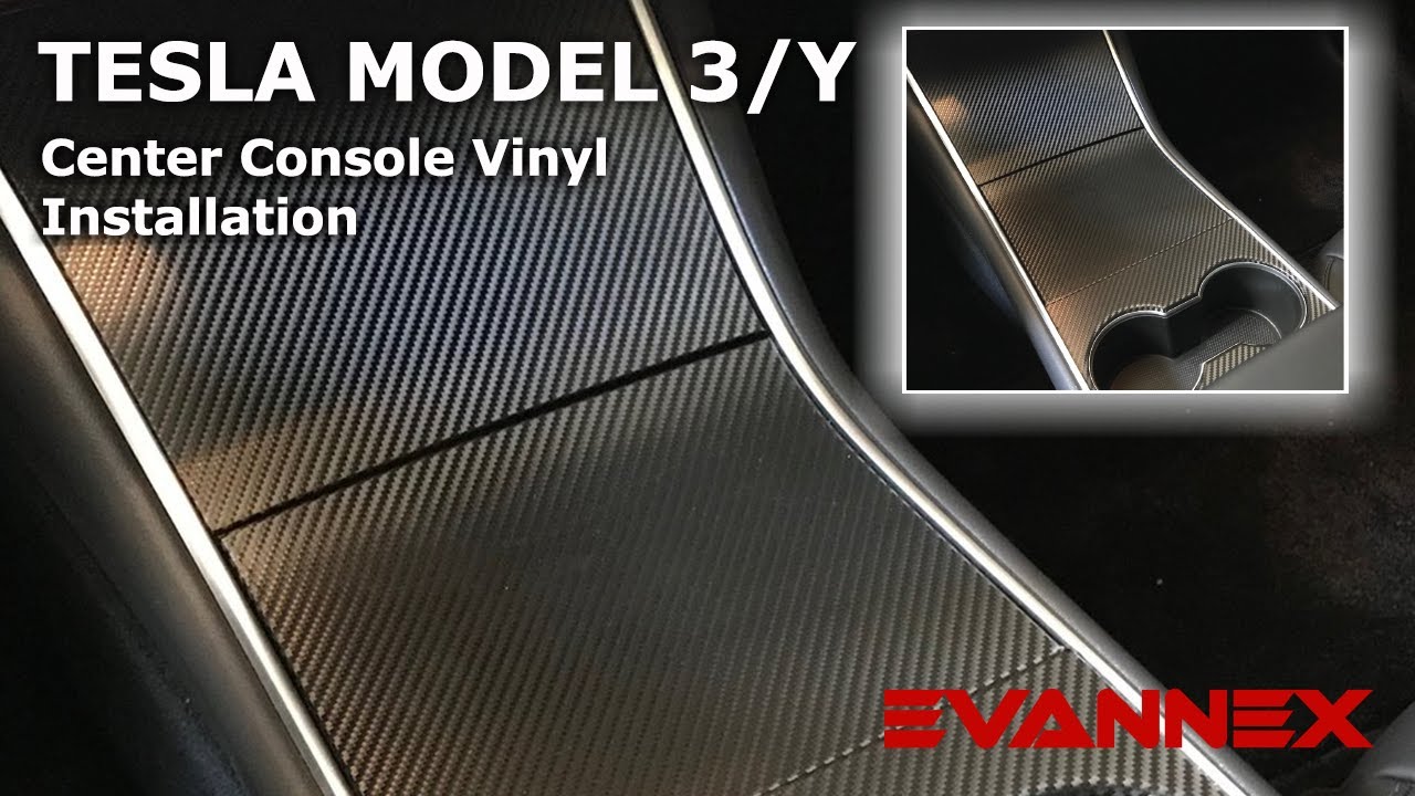 Center Console Vinyl Kit for Tesla Model 3 - Installation Instructions