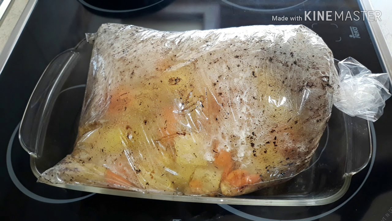 GUARNICIÓN DE PATATAS ZANAHORIAS Y CEBOLLA EN BOLSA DE ASAR,FACILÍSIMO