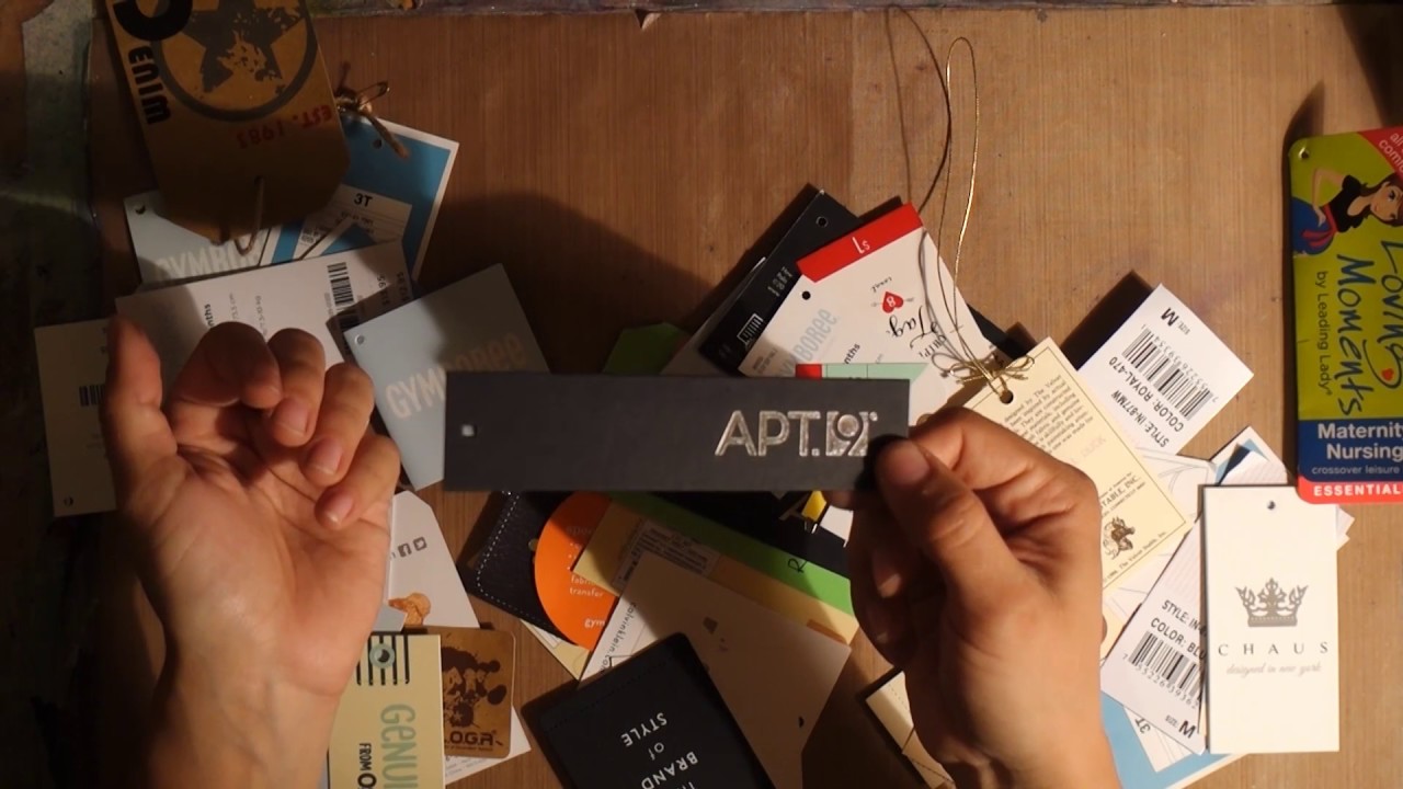 Making ephemera from scraps (again) AND from clothing tags!