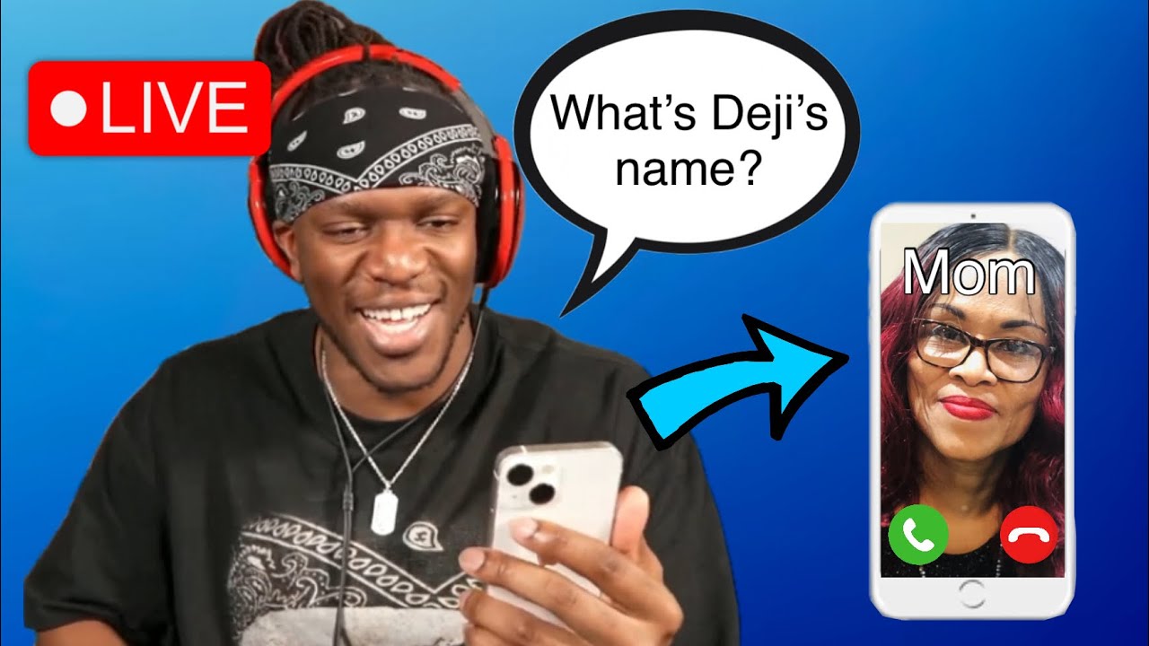 Ksi calls his mom asking about Deji&rsquo;s full name&hellip; *Live Exclusive*