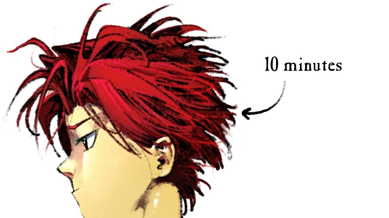 Let’s draw hair in 10 minutes