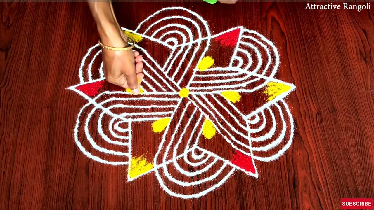 🌟30 Easy 🌟Thai Special Rangoli Muggulu🌟🌟daily Kolam 🌟Easy Padi Kolam Rangoli@AttractiveRangoli11