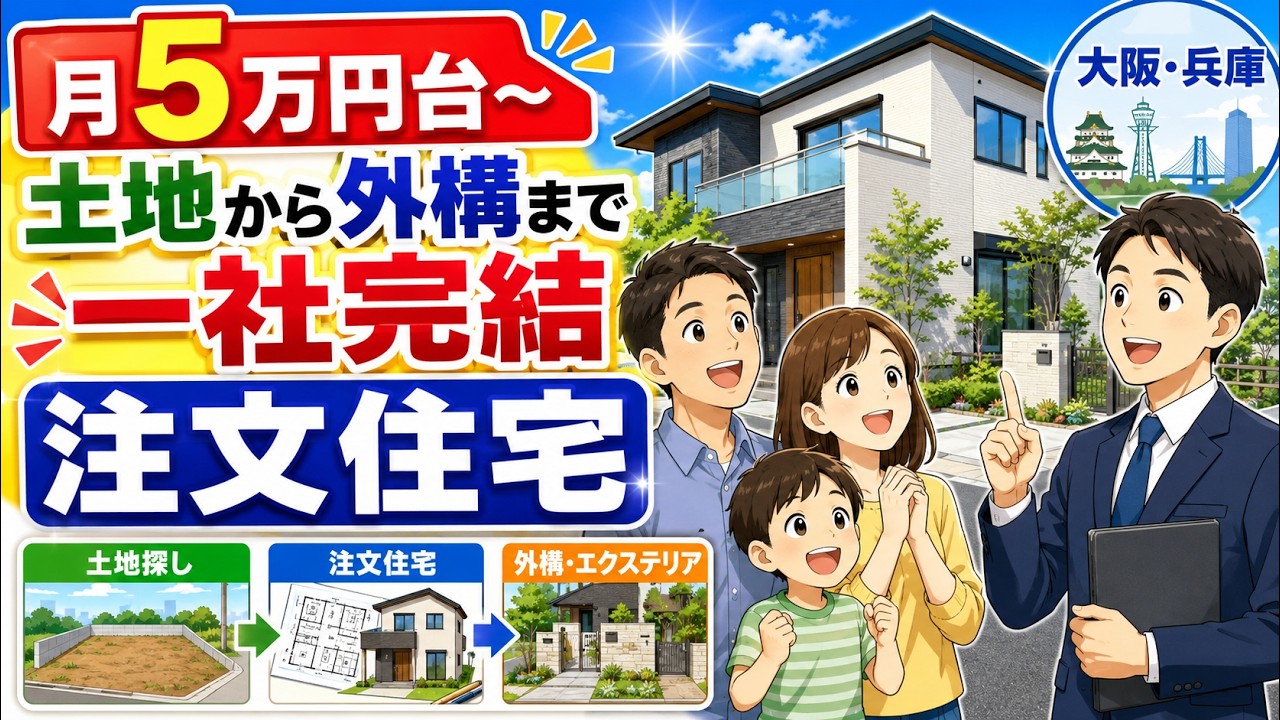【大阪・兵庫・奈良・和歌山】後悔しないマイホーム計画。土地探しから外構までワンストップで叶える自由設計の家。