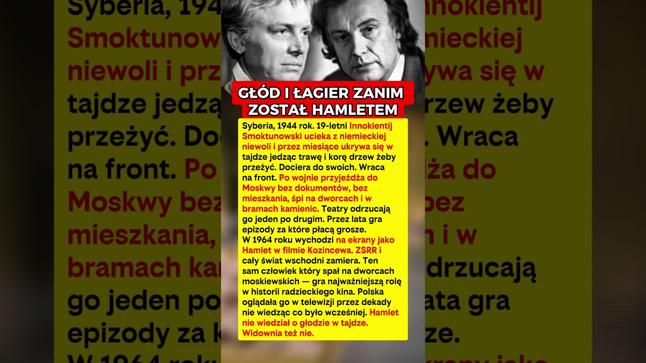 SPAŁ NA DWORCACH POTEM ZAGRAŁ HAMLETA