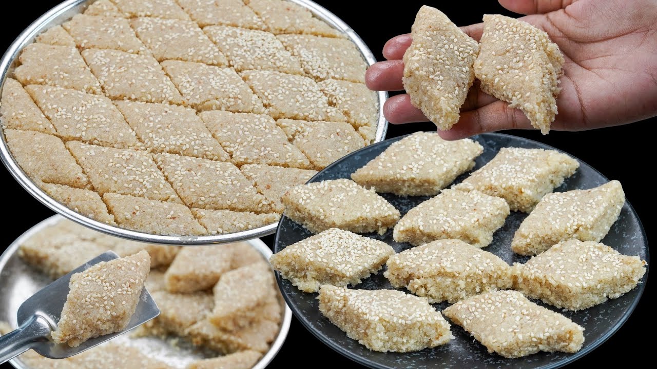 Przepis Til Barfi | Sezamowe Słodycze Barfi | Easy Festival Special Til Barfi