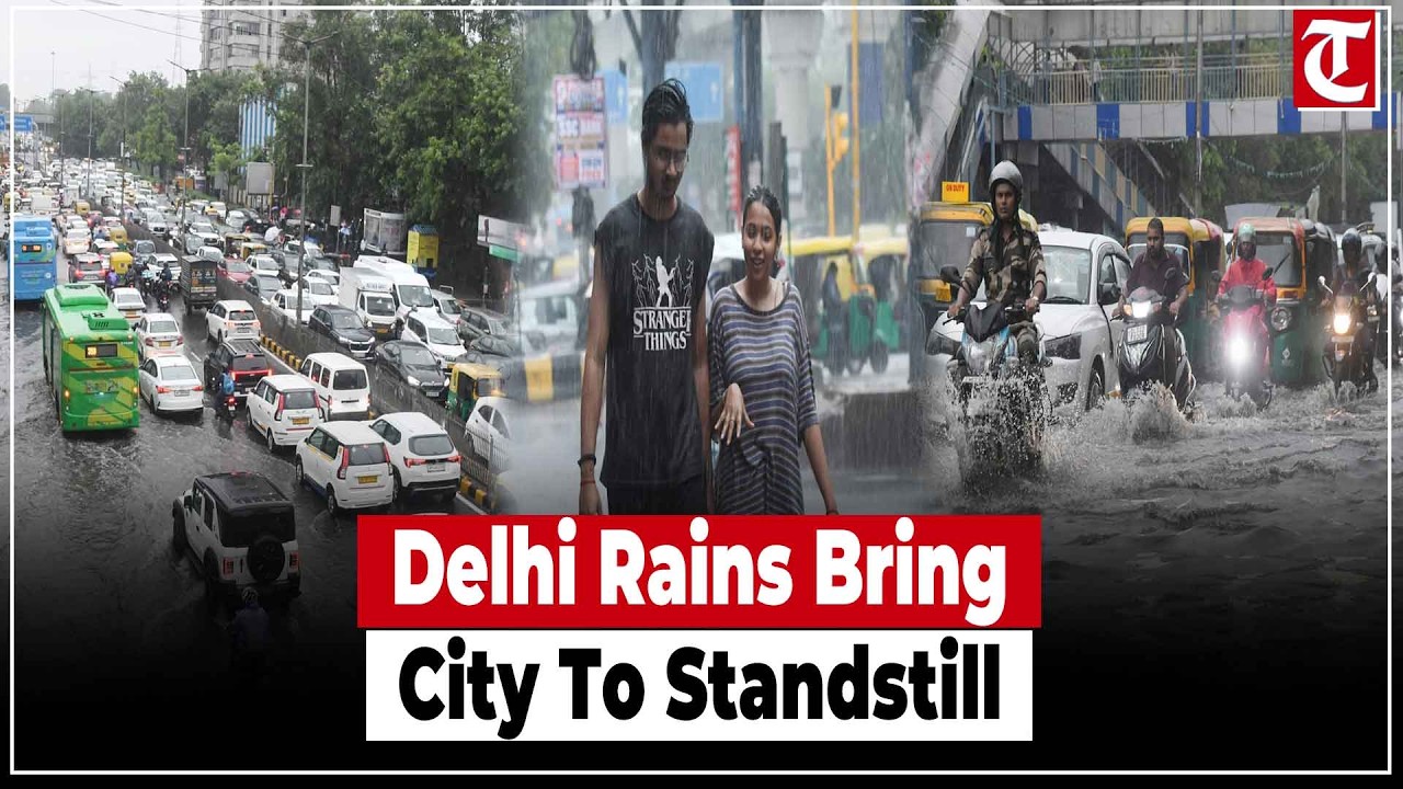 Delhi Rains Trigger Massive Traffic Jams, Waterlogging Disrupts Daily Life