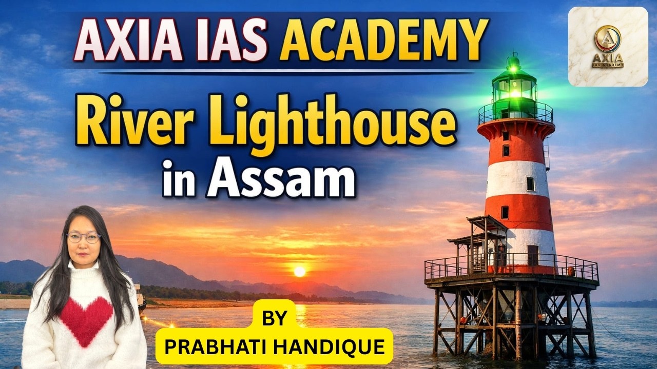 River Lighthouse in Assam Explained | Brahmaputra River Navigation | AXIA IAS ACADEMY