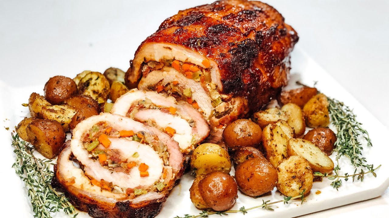 LOMO DE CERDO RELLENO | Comidas Navideñas