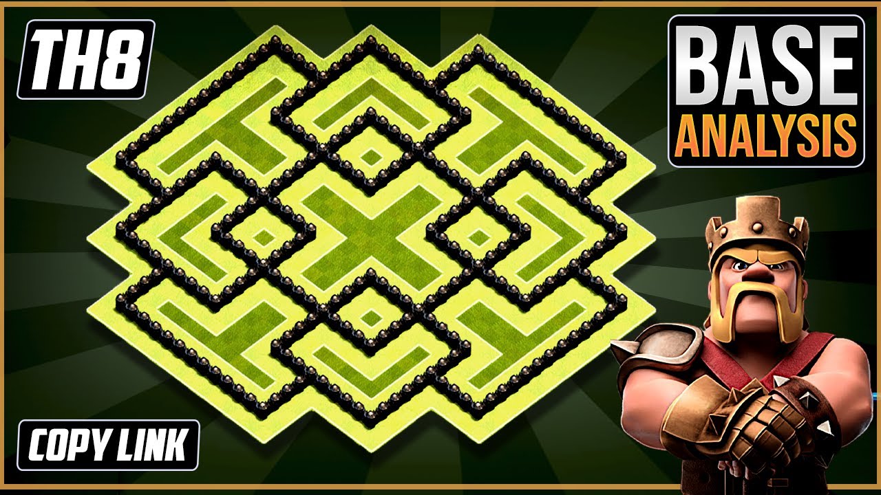 НОВАЯ ULTIMATE TH8 HYBRID/TROPHY Base 2020!! COC Town Hall 8 (TH8) Trophy Base Design - Clash of ...