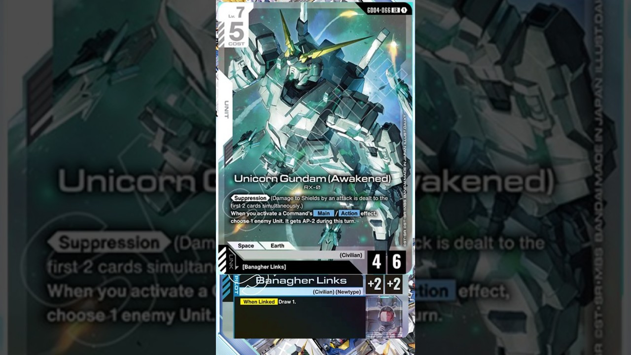 UNICORN GUNDAM! AWAKEN! - Gundam Card Game GD04 Reveals #gundamcardgame #gundamunicorn