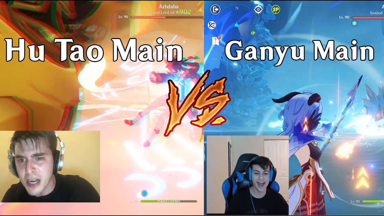 The Difference Between using Ganyu and Hu tao against AZDAHA (Genshin Impact)