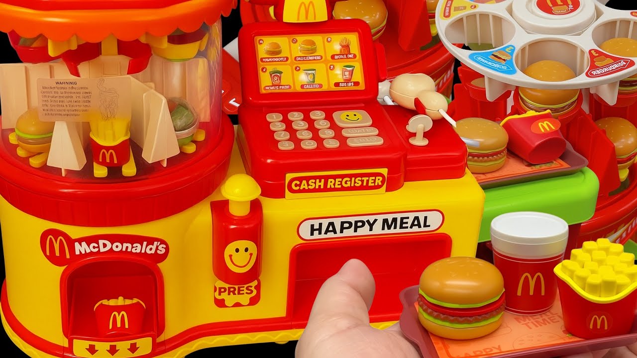 8 Minutes Satisfying with Unboxing Mini Burger Restaurant Set | ASMR (no music)