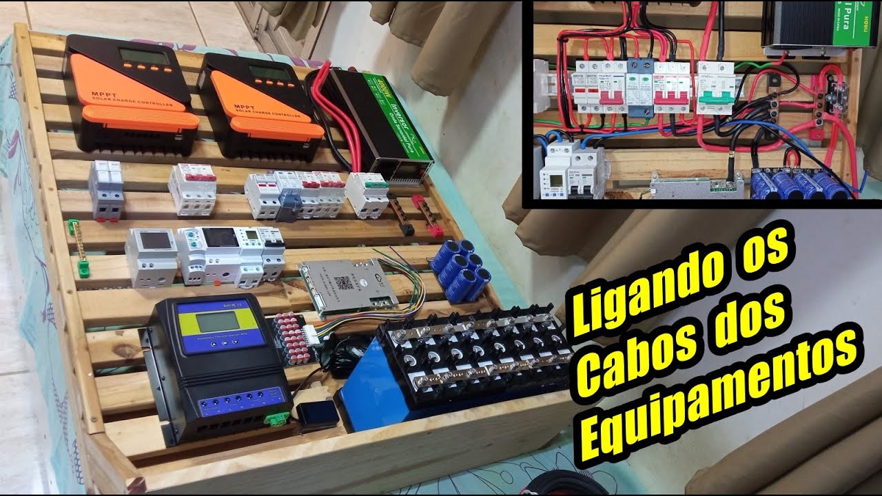 Montando Meu Sistema Solar #10 - Cabeamento e Esquema de Ligação dos equipamentos (Pratica) Parte 02