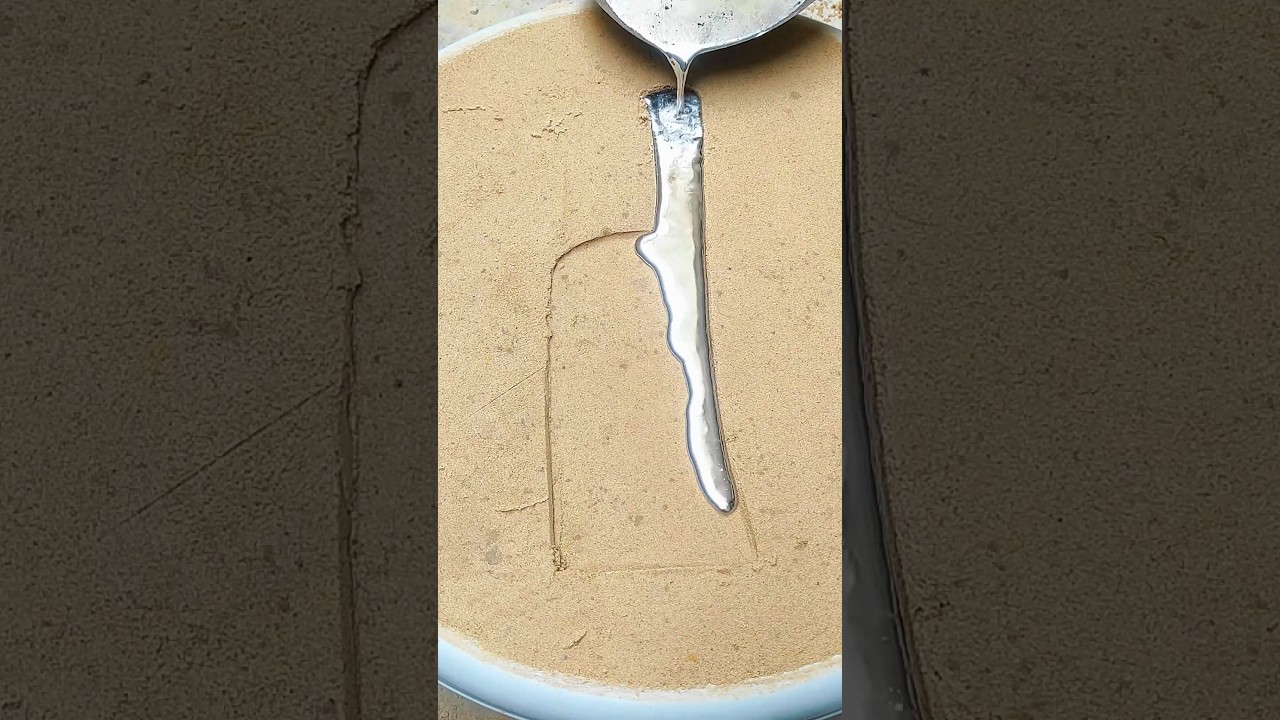Relaxing Molten Metal Stream 🔥 Sand Casting (EP-31) #amazing #satisfying #experiment #metal #art