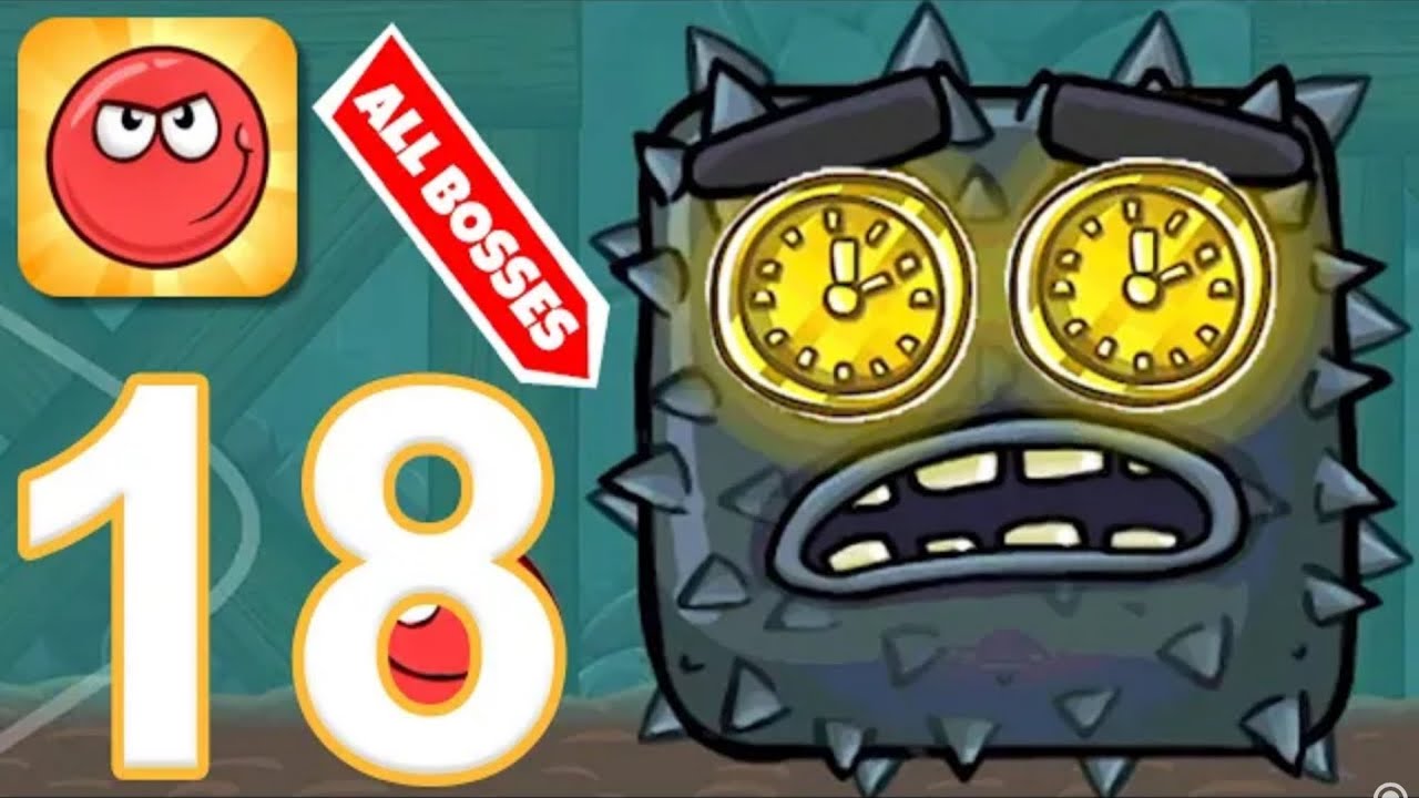 Red Ball 4 - Part 18 All Bosses with Gold Clocks FULL Walkthrough (Android/iOS) 