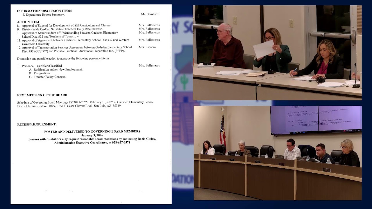 Gadsden Elementary School District #32 Board Meeting