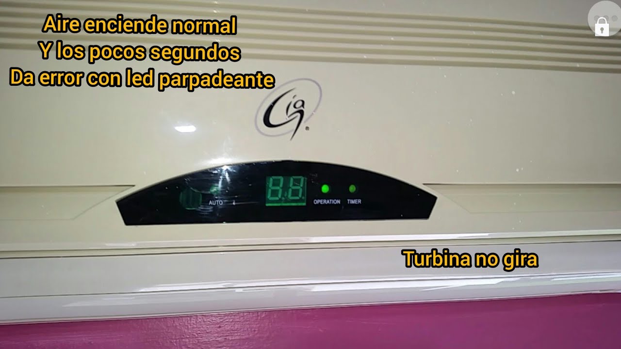 aire split Gia enciende normal luego da error con led intermitente